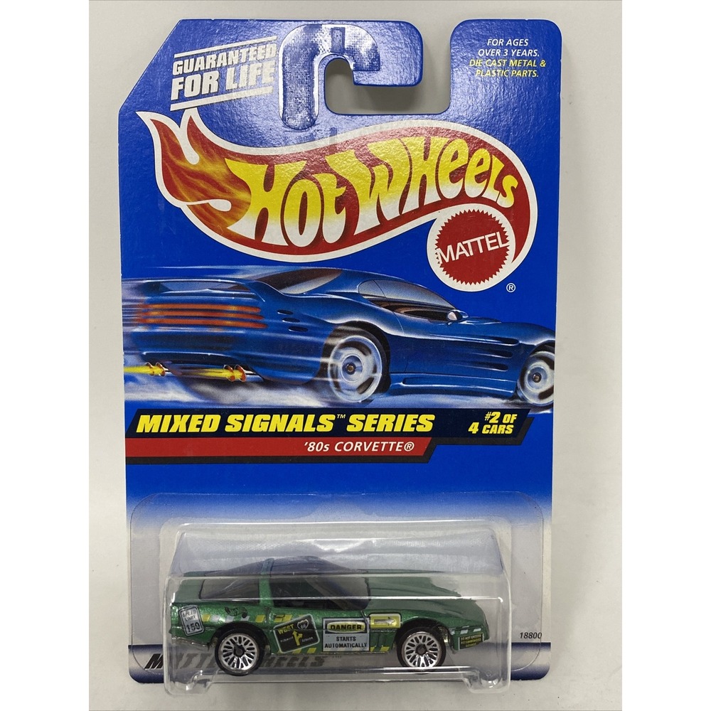 HOT WHEELS 1998 #734 '80S CORVETTE MIXED SIGNALS SERIES GREEN
